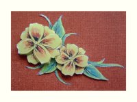3D gele bloemen, voor Titia, 45e verjaardag 3D gele bloemen, voor Titia, 45e verjaardag