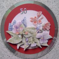 cd-kaart met blauwe druifjes, voor Lisette, 50e verjaardag cd-kaart met blauwe druifjes, voor Lisette, 50e verjaardag