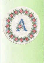 monogram A met roosjes, voor mijn schoonmoeder, 70e verjaardag monogram A met roosjes, voor mijn schoonmoeder, 70e verjaardag