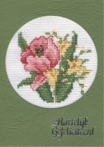 tulp en fresia's, voor Jeanne Stadegard, 88e verjaardag tulp en fresia's, voor Jeanne Stadegard, 88e verjaardag