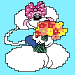 Diddlina met bloemen