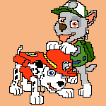 Paw Patrol Marshall en Rocky