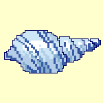 Schelp blauw
