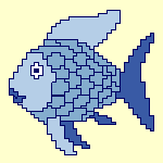 Vis blauw